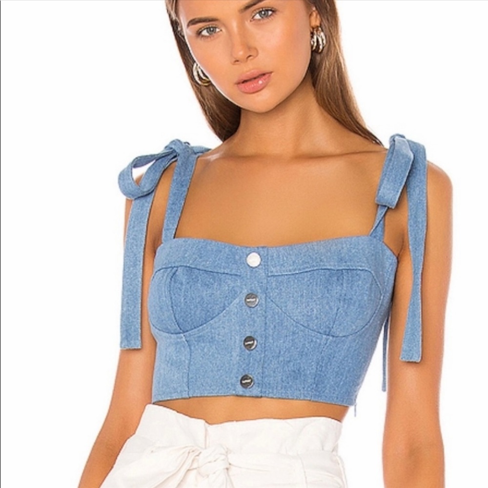 New Capulet revolve denim crop top